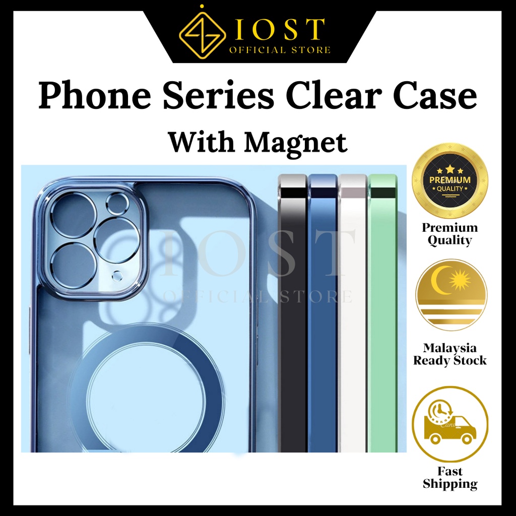 IOST Phone 12 13 Series Clear Case With Magnet Compatible With iPhone 12 13  Pro Max Mini | Shopee Malaysia