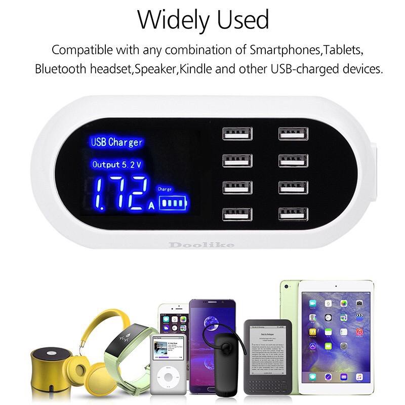 ORIGINAL DOOLIKE DL-CH18 SURGE PROTECTOR 8 PORTS USB CHARGER | Shopee ...