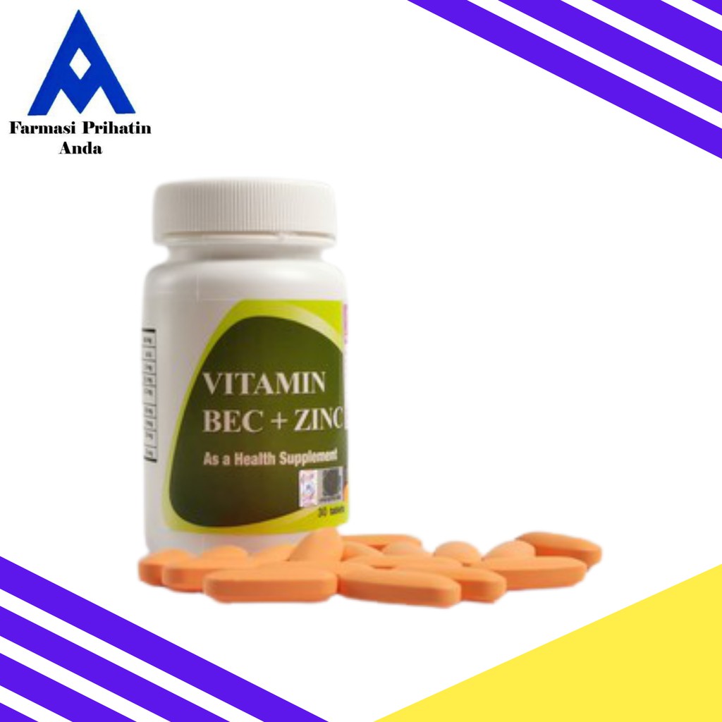 Vitamin BEC + Zinc 30 Tablets 1 Bottle Shopee Malaysia