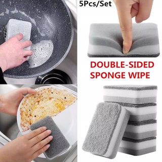 5pcs Cleaning Sponge Orange Shape Washing Dishes Sponge Creative