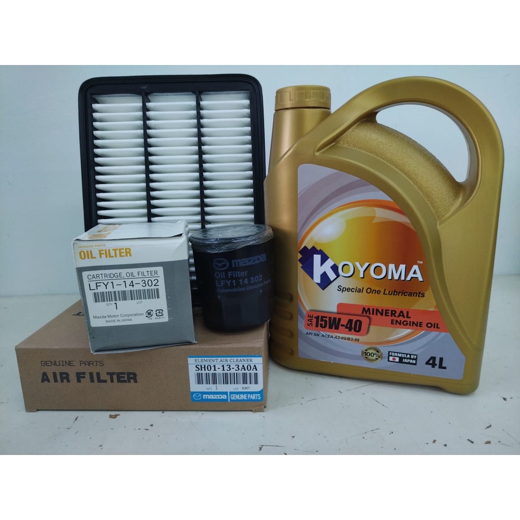MAZDA CX5 2.2 DIESEL OIL FILTER + AIR FILTER + KOYOMA 15W40 MINERAL ENGINE ENGINE OIL Shopee