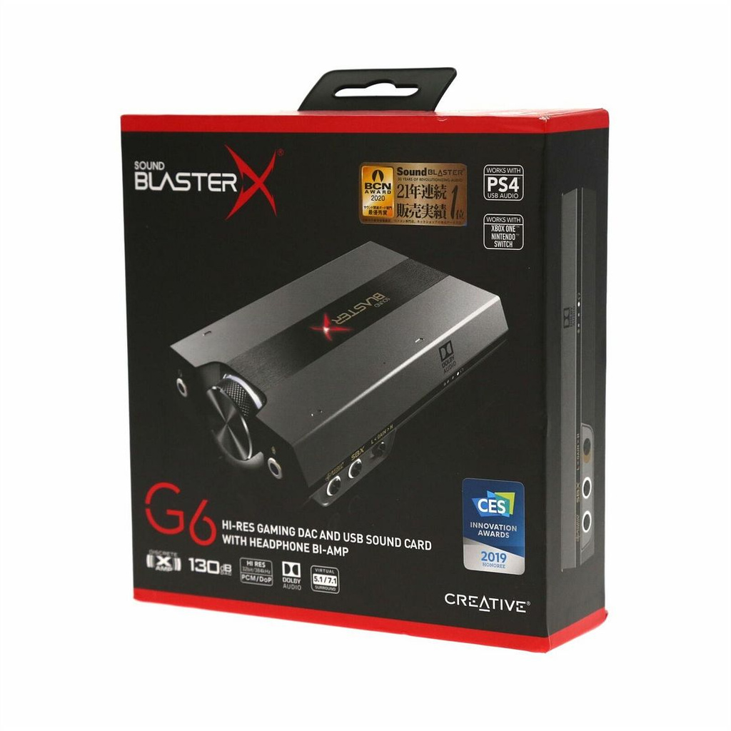 Creative Labs Sound BlasterX G6 HD Gaming DAC and External USB