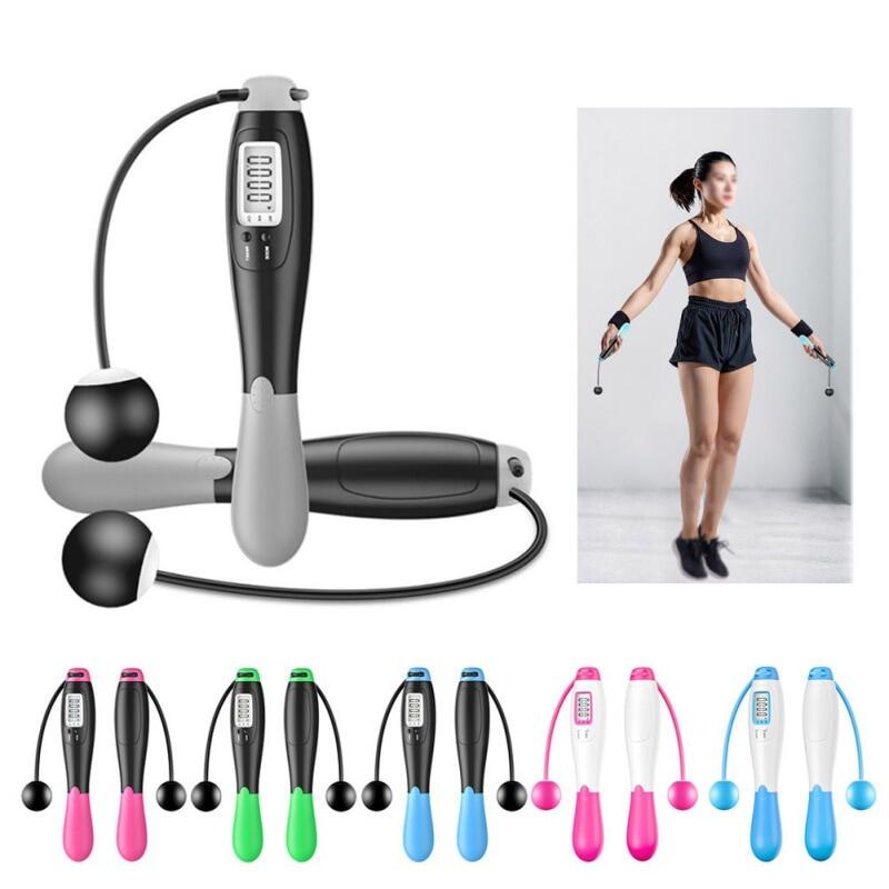 Digital Jump Rope Dual Skipping Rope Long Rope Wireless Counting 4 Mode ...