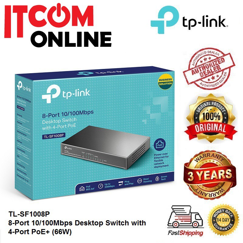 TP-LINK TL-SF1008P Switch 8 ports PoE