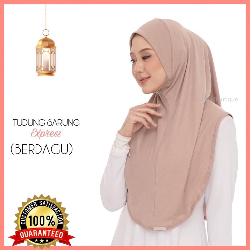 [BERDAGU] Tudung Sarung Express Berdagu Anti Tembam | Shopee Malaysia