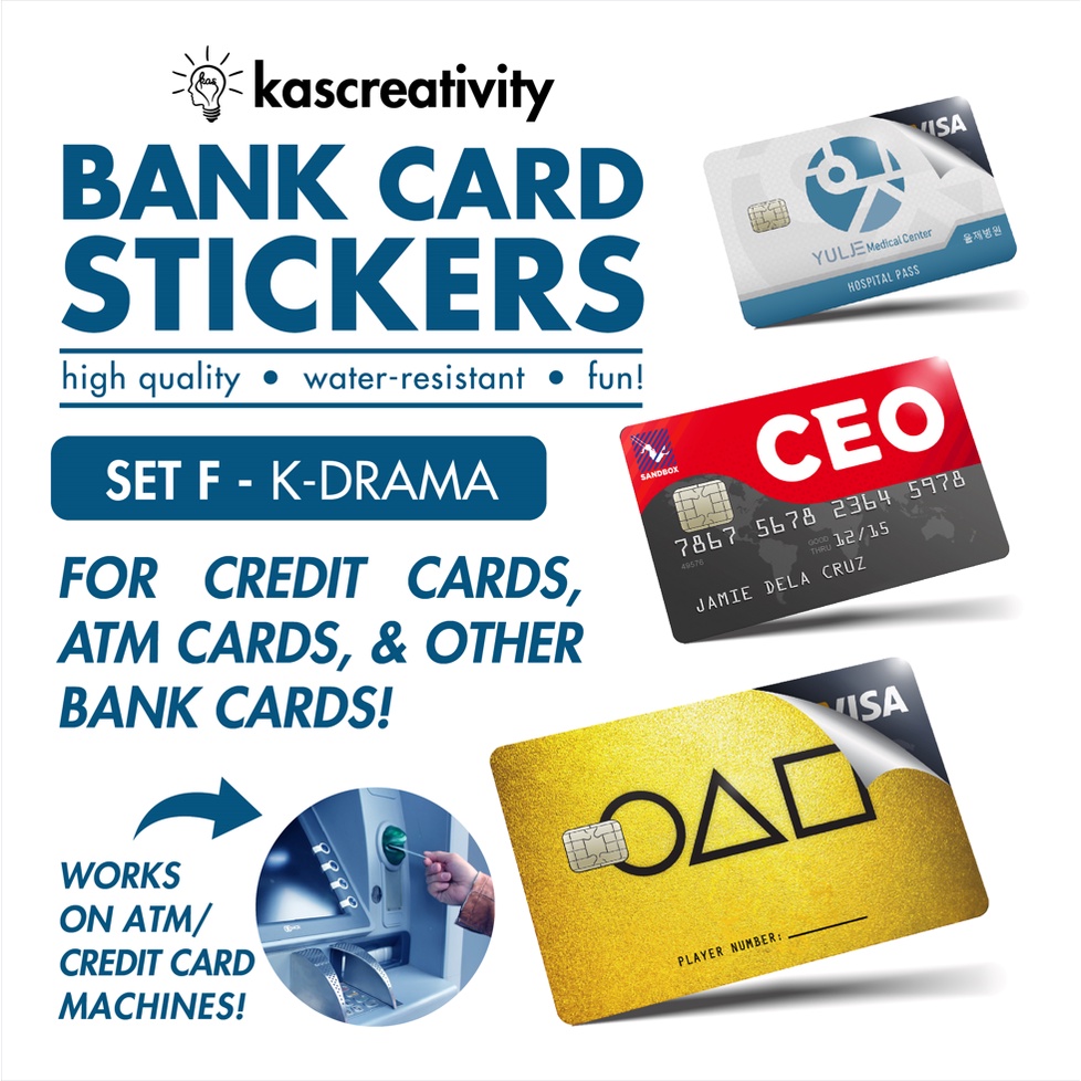 K-DRAMA Bank Card Skin Stickers (for ATM Credit Debit Cards) | Shopee ...