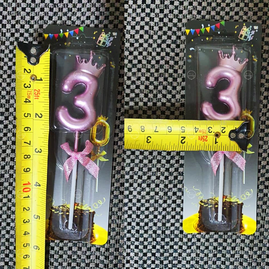 Crown Ribbon Number Candle Lilin Wedding Baby Birthday Cake Kek Cup ...
