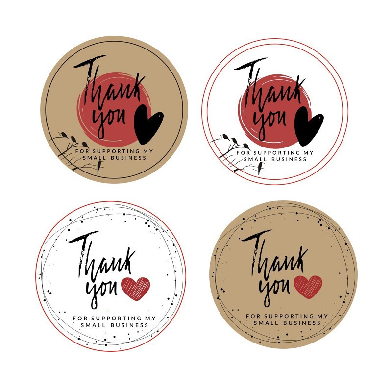 𝐑𝐞𝐚𝐝𝐲 𝐒𝐭𝐨𝐜𝐤 • 120pcs Thank You For Your Support Stickers Thank You