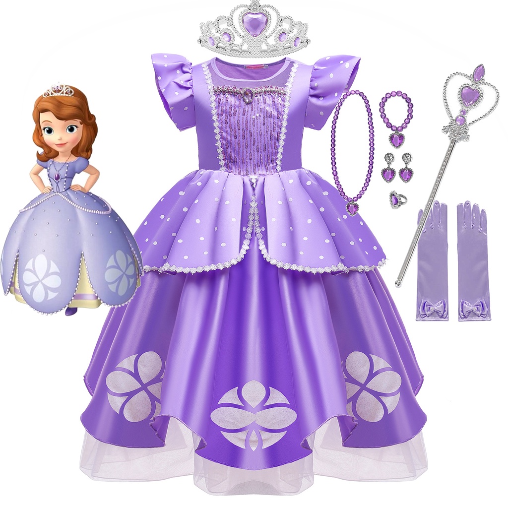 princess-sofia-costume-cartoon-sofia-the-first-kids-dress-girl-birthday