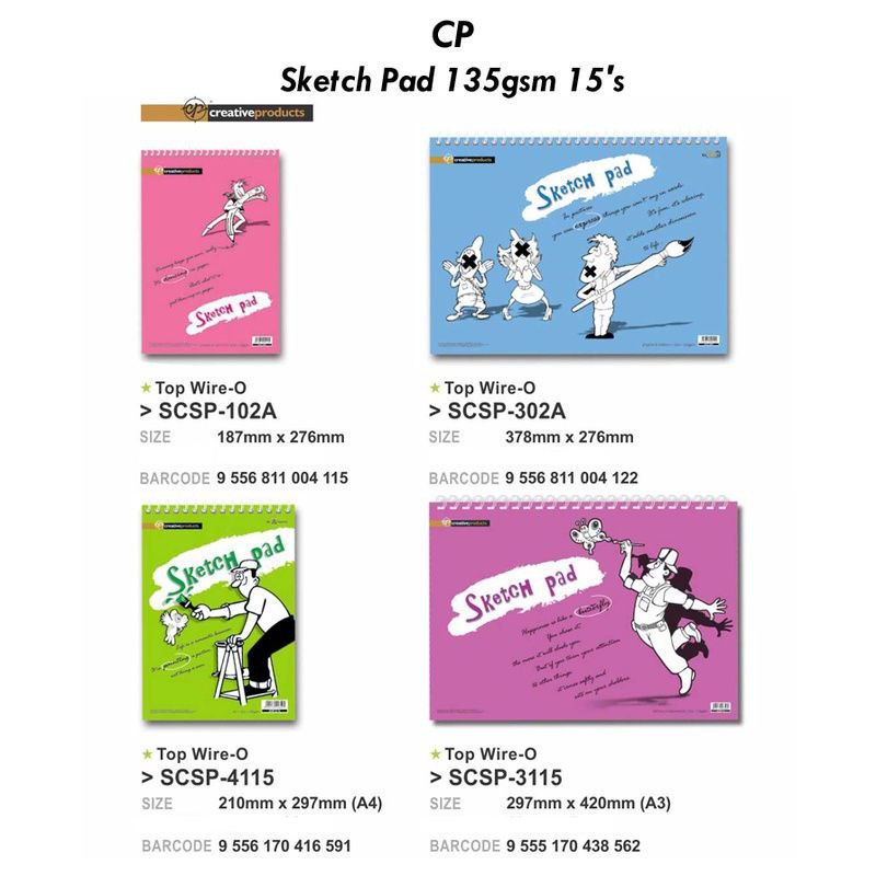 CP Sketch Pad (SCSP-102A)(SCSP-302A)(SCSP-4115)(SCSP-3115) | Shopee ...