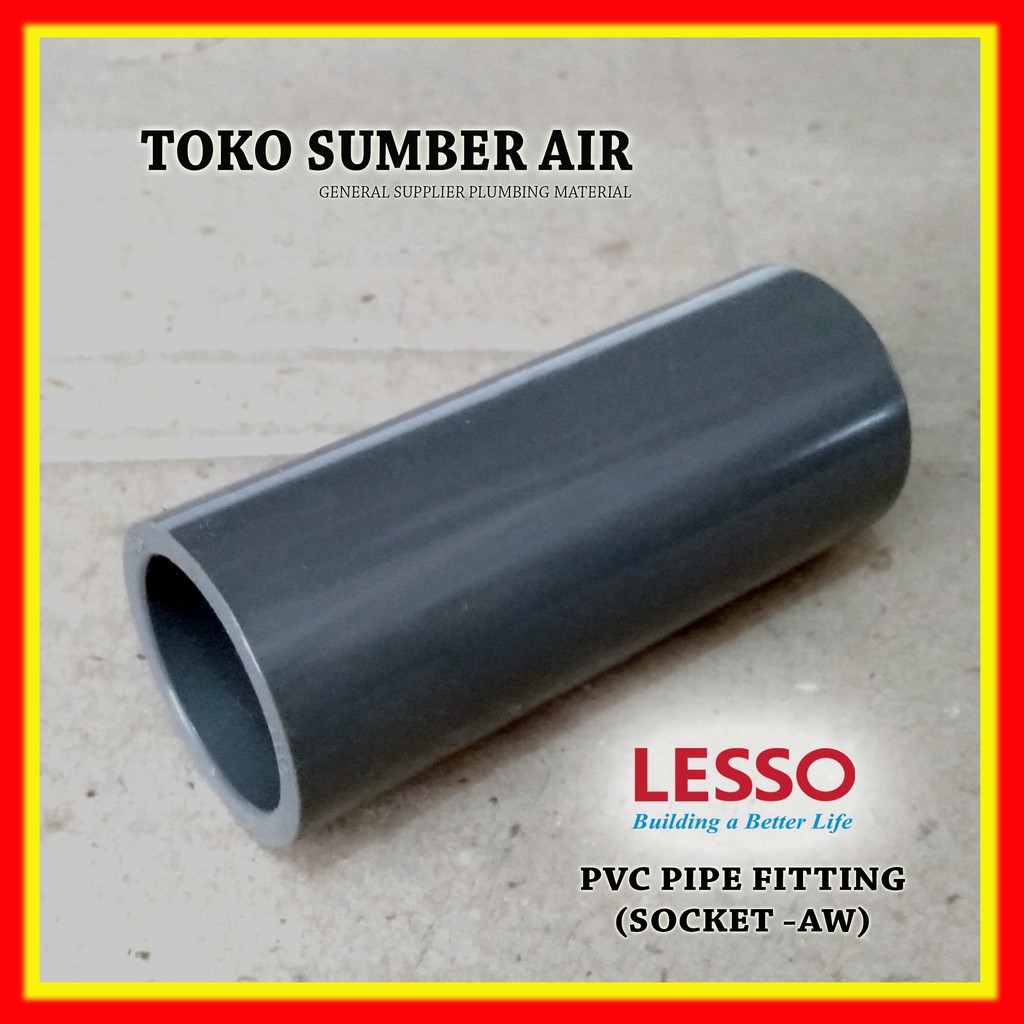 Pvc SOCKET 1/2 INCH - AW - BRAND LESSO | Shopee Malaysia