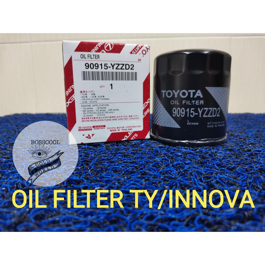 Toyota (100% Original) Oil Filter 90915-YZZD2 -Hilux/Innova/Fortuner ...