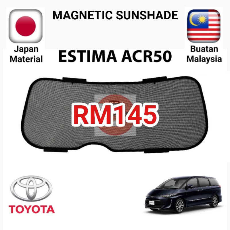 Toyota Estima ACR50 2006-2021 Rear Windscreen Premium Sunshade (1 pc ...