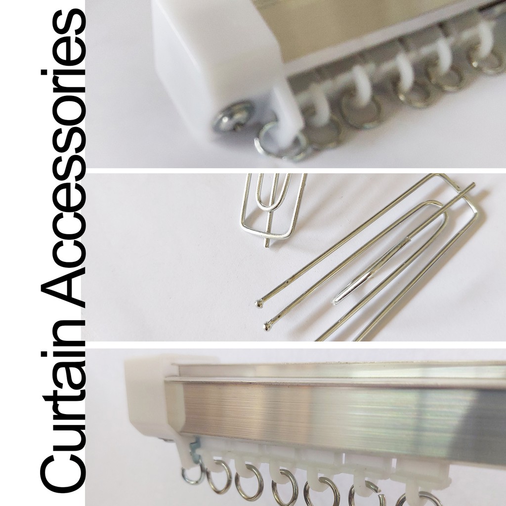 DOSO Curtain Accessories / Curtain Roller / Curtain Rail End Cap / Curtain Pleat Hook / Curtain