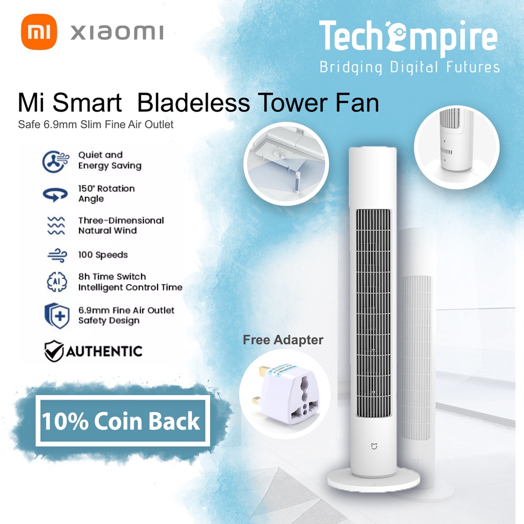 Xiaomi Bladeless Tower Fan BPTS01DM DC Frequency Conversion Summer ...