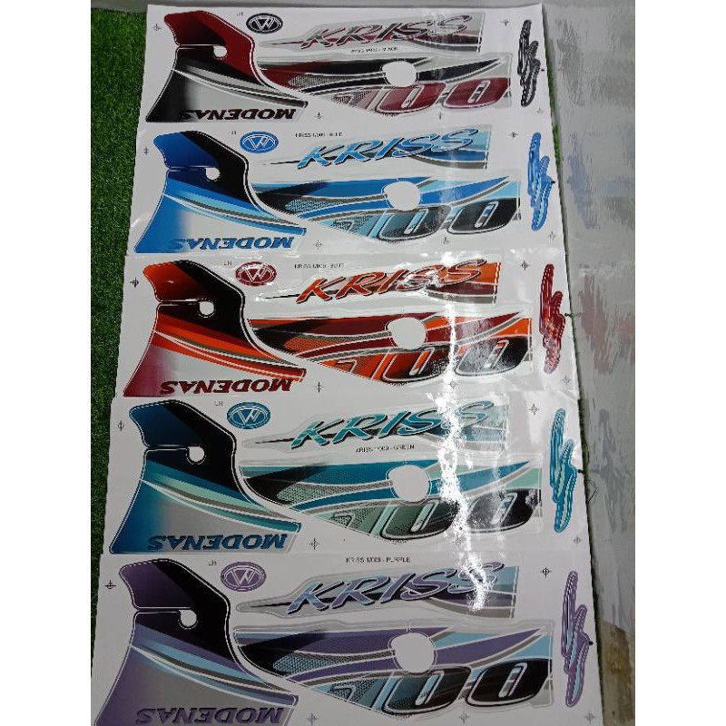 MODENAS KRISS BODY COVER SET COVERSET STRIPE STRIKE STICKER MORITAKA ...