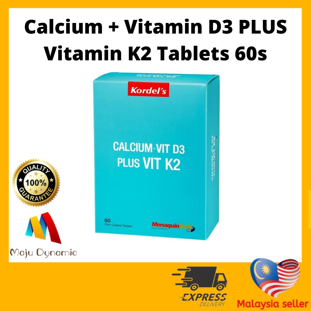 Special offer!!!Guardian Kordel's Calcium + Vitamin D3 PLUS Vitamin K2 Tablets 60s A Shopee