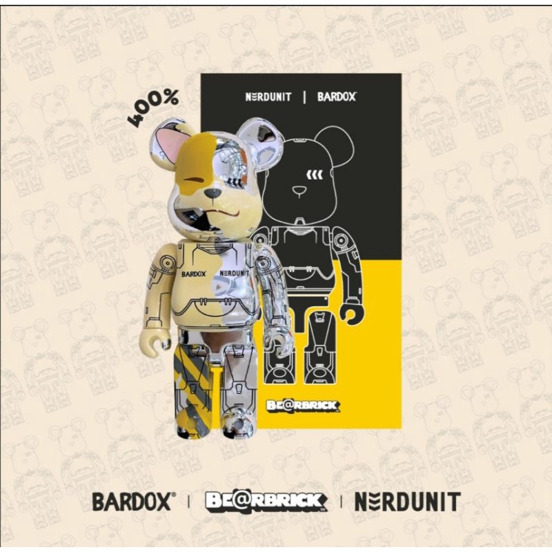 Original Bardox Nerdunit Bearbrick 1set 400%×1 + 100%×3 | Shopee