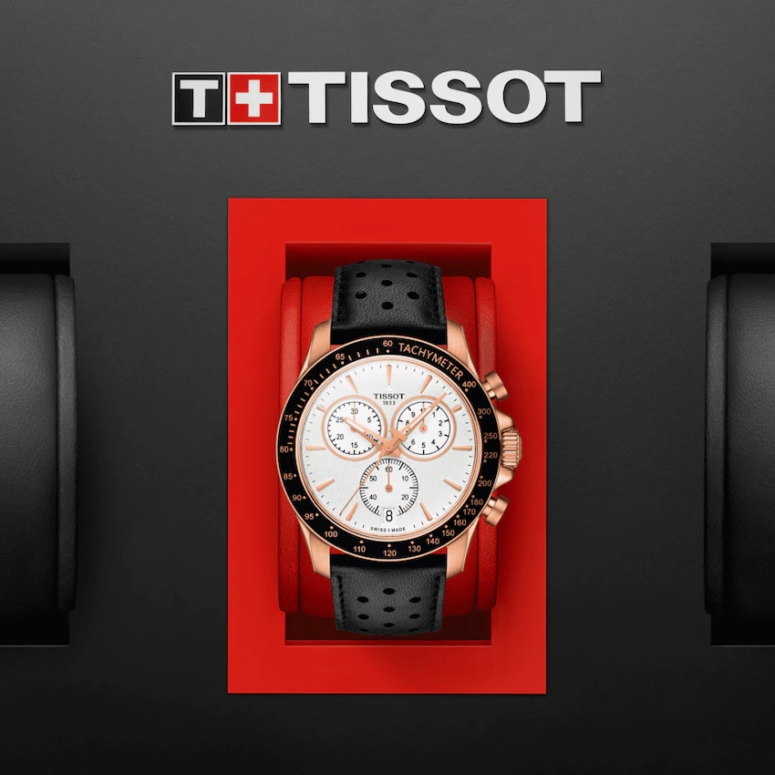 CLEARANCE TISSOT T106.417.36.031.00 T1064173603100 V8 QUARTZ CHRONOGRAPH Men s Watch Silver Index Leather Original