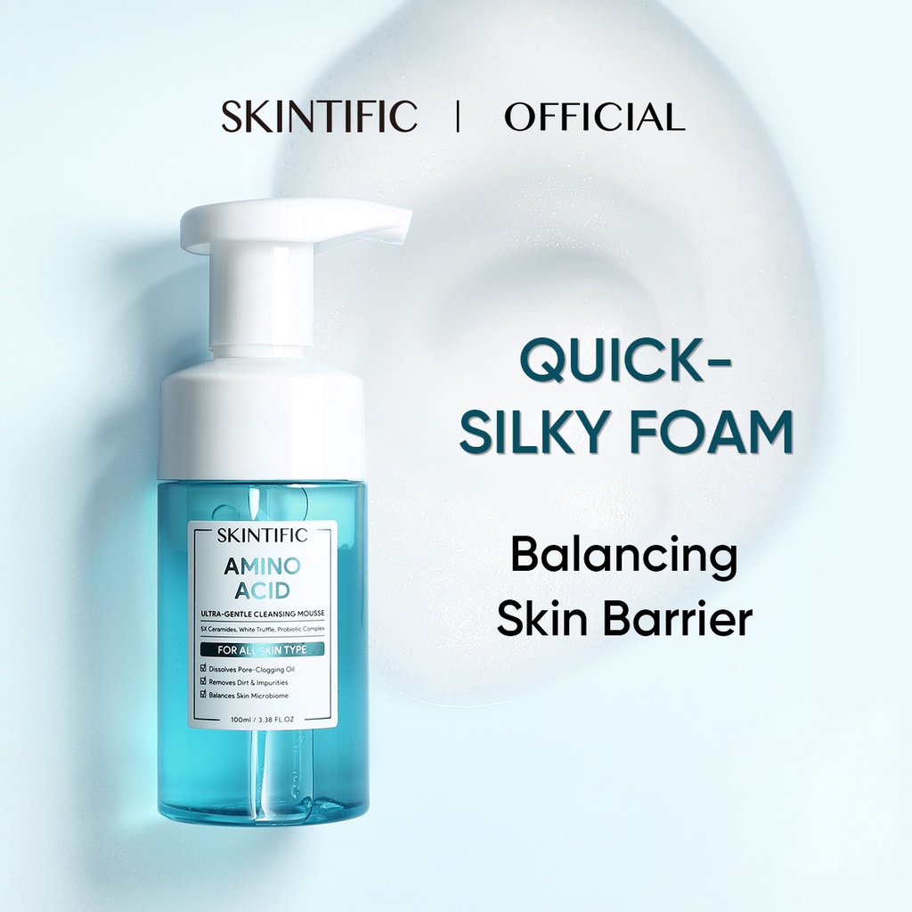 SKINTIFIC Amino Acid Gentle Cleansing Mousse Face Cleanser Repair Skin Barrier Hydrate SKin