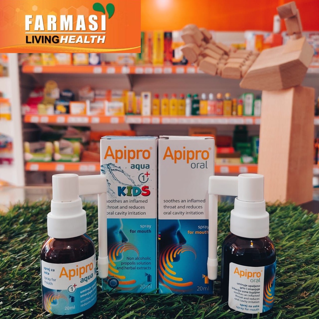 APIPRO ORAL SPRAY 20ML/APIPRO AQUA KIDS SPRAY 20ML (UBAT SAKIT TEKAK