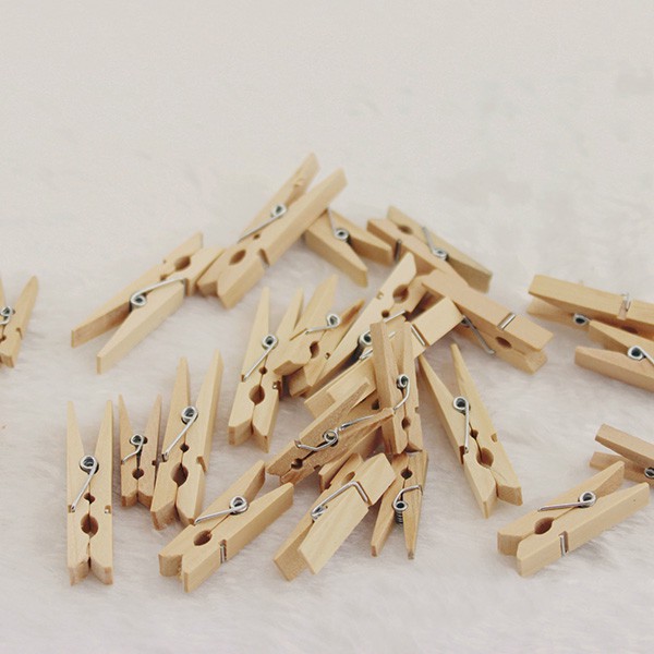 48PCS WOODEN CLOTH PINS - 48