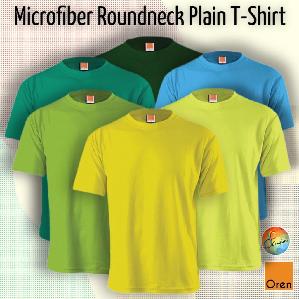 100% Microfiber Cool Fit Quick Dry T- Shirt/QD04 Oren Sport/Yellow/Neon  Yellow/Lime Green/Sea Blue/Emerald/Forest Green