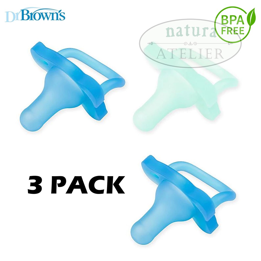 Dr Brown's HappyPaci Baby Pacifier Puting 奶嘴, 100% Silicone, One Piece ...
