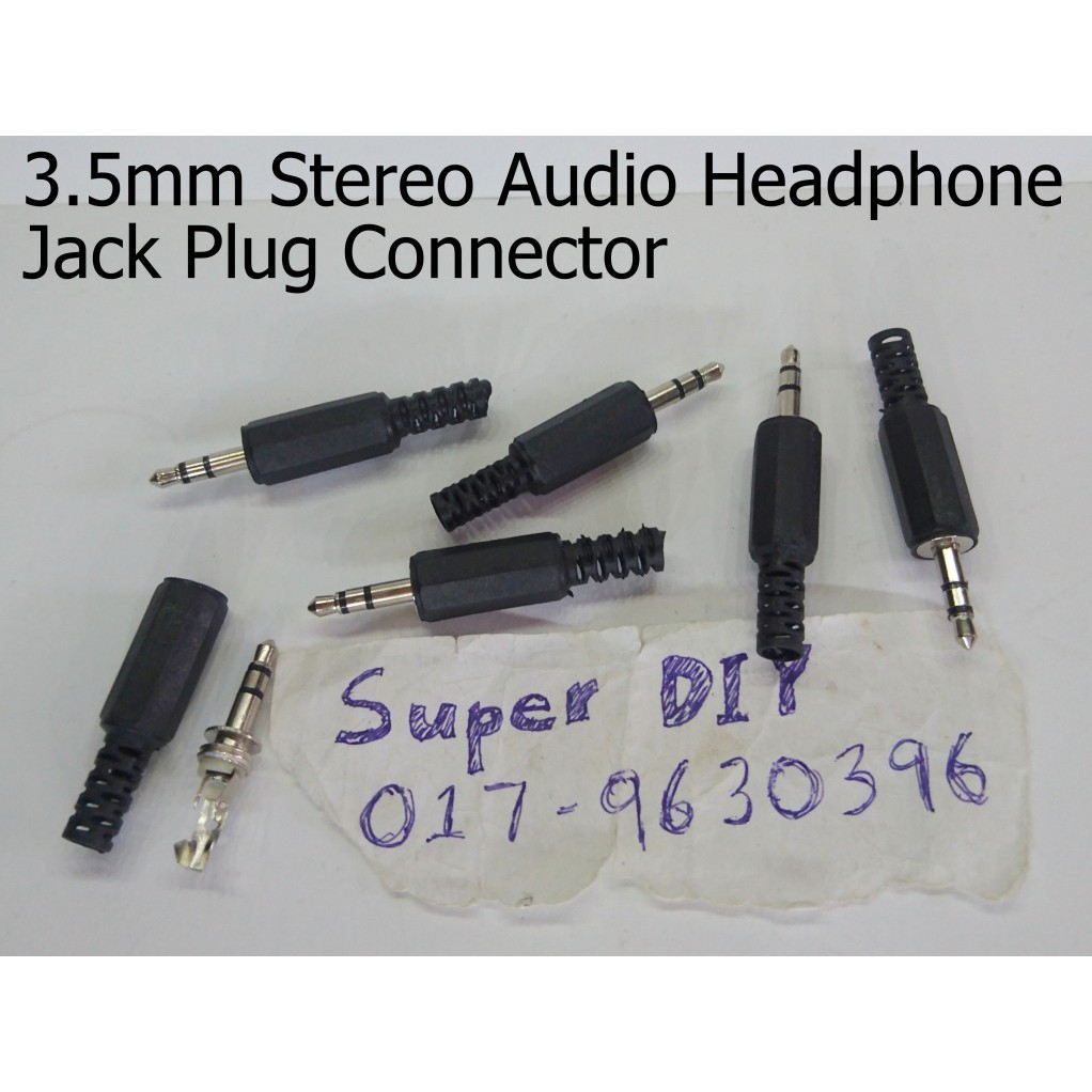 3.5mm stereo audio sound AUX Male headphone headset jack plug cabel ...