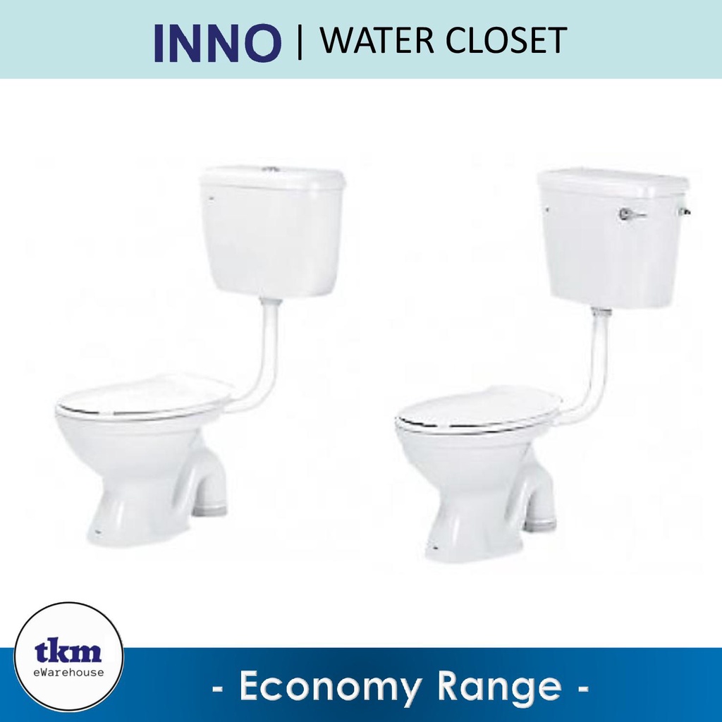 INNO WC1012 MID LEVER WASHDOWN PEDESTAL WATER CLOSET WITH SINGLE DOUBLE ...