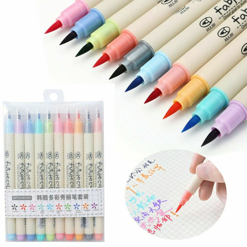 20 Colors Calligraphy Pen Soft Brush Watercolor Marker Set Manga Sketch  Drawing, Shopee Malaysia