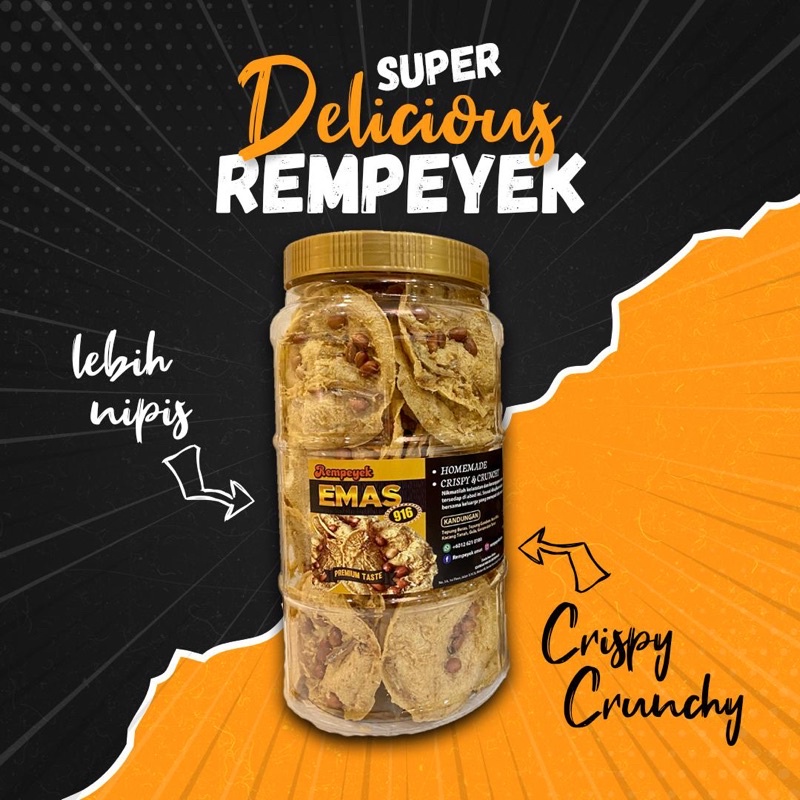 Rempeyek Emas 916 SEDAP Kerepek snacks food tempeyek | Shopee Malaysia