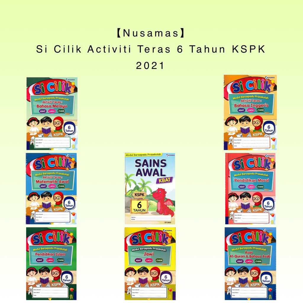 【Nusamas】Buku Latihan Prasekolah: Si Cilik Activiti Teras 6 Tahun KSPK ...