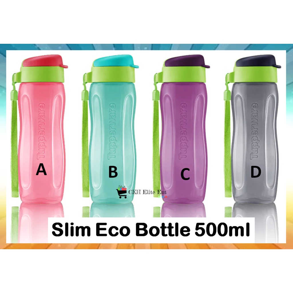 Tupperware Slim Eco Bottle 500ml With Strap (new) 