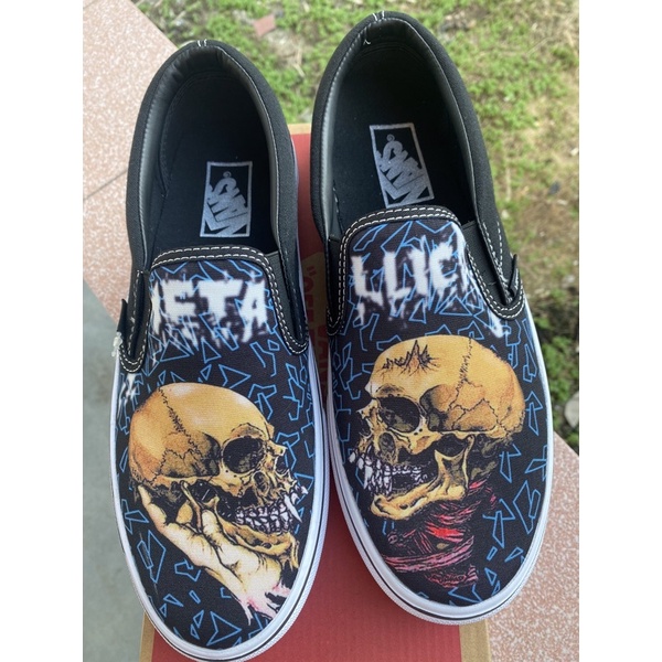 kasut vans Metallica slip on