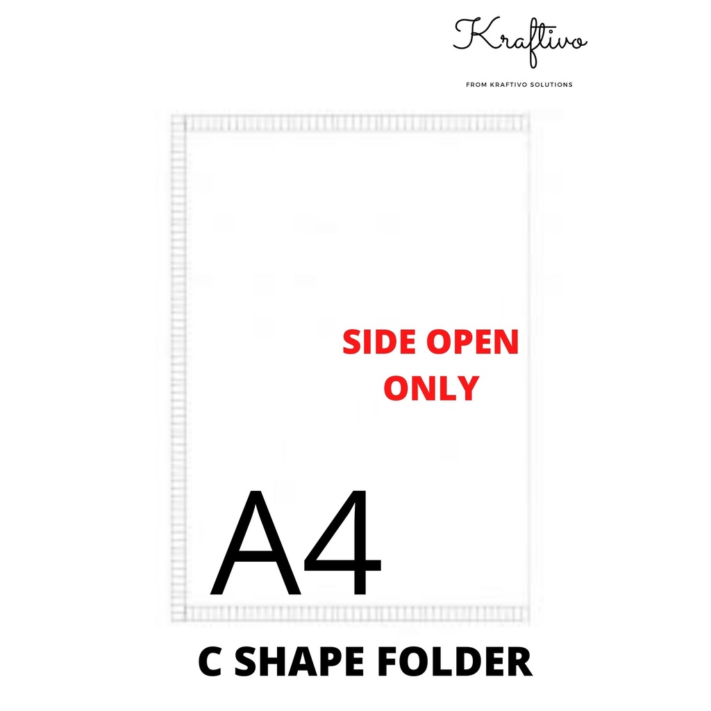 [ L shape / U shape / C shape ] A4 TRANSPARENT PVC FOLDER / CLEAR ...