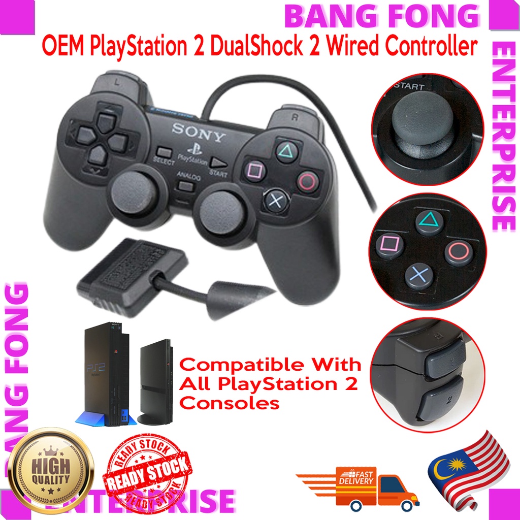 Ps2 Playstation 2 Wired Analog Gamepad Controller Vibration Shock Joypad Wired Controller 3835