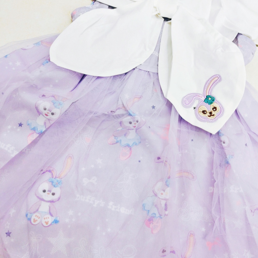 Stella Lou purple bunny rabbit navy collar Full printed lace mesh ...