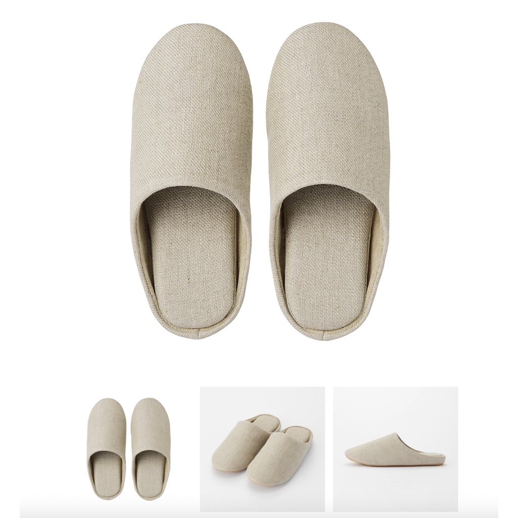 MUJI (MUJI) French linen slipper Shoes (French insole slippers ...