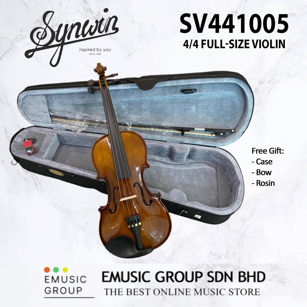 Synwin SV441005 4/4 Full Size Student Violin Outfit (SV1005) | Shopee ...
