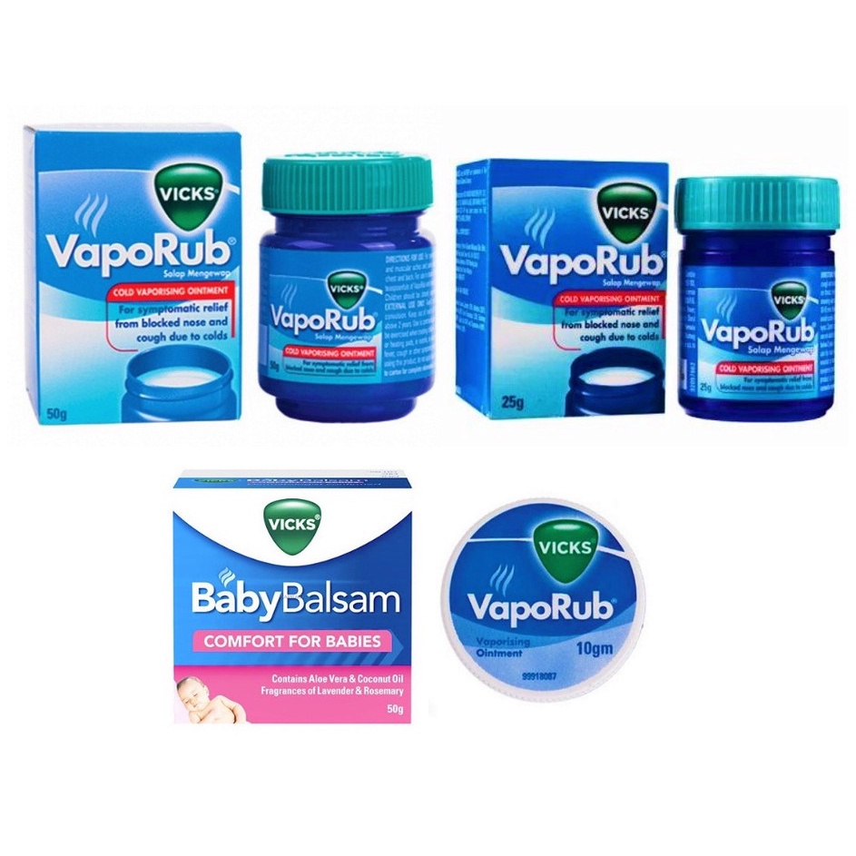 VICKS VAPORUB | BABY BALSAM 10G | 25G | 50G | 100G | Shopee Malaysia