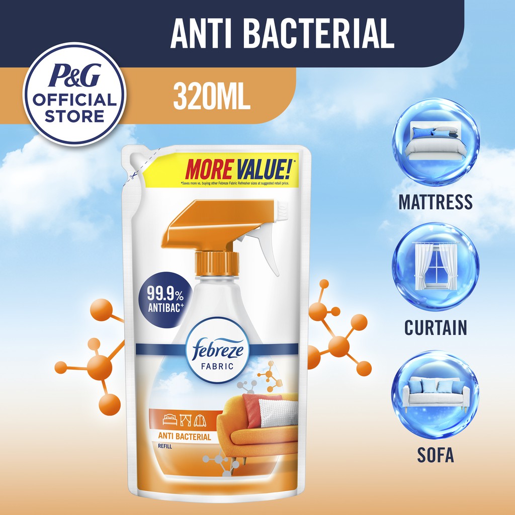 Febreze AntiBacterial Fabric Refresher Refill (320ml) Shopee Malaysia