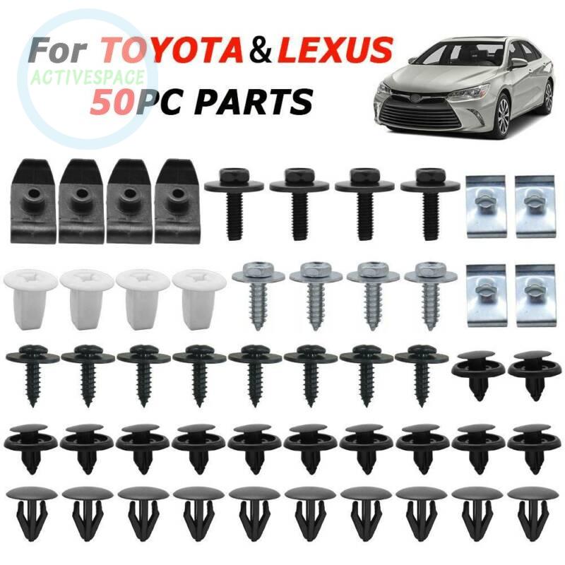 Fasteners Metal Plastic 50pcs For Toyota Lexus Car Engine Undertray
