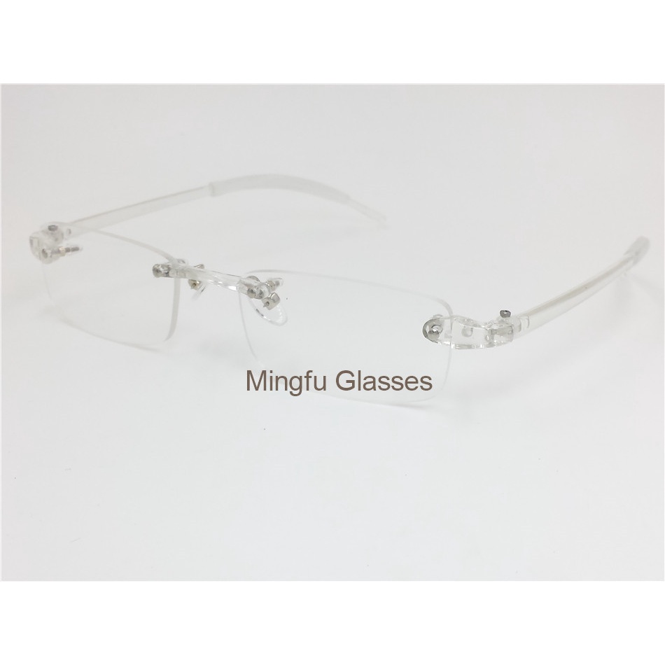 Plastic TR Eyeglasses Rimless Optical Glasses Men Women Plain Spectacles Shopee Malaysia