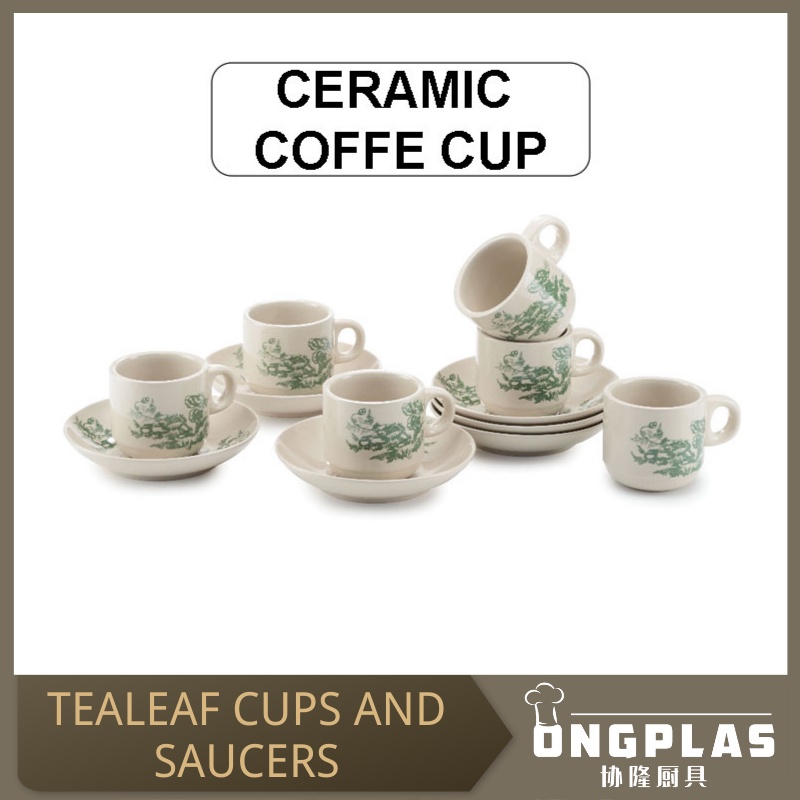 😎READY STOCK😎CAWAN KOPI TEH CERAMIC/ TAHAN PANAS/ TEALEAF CUPS AND