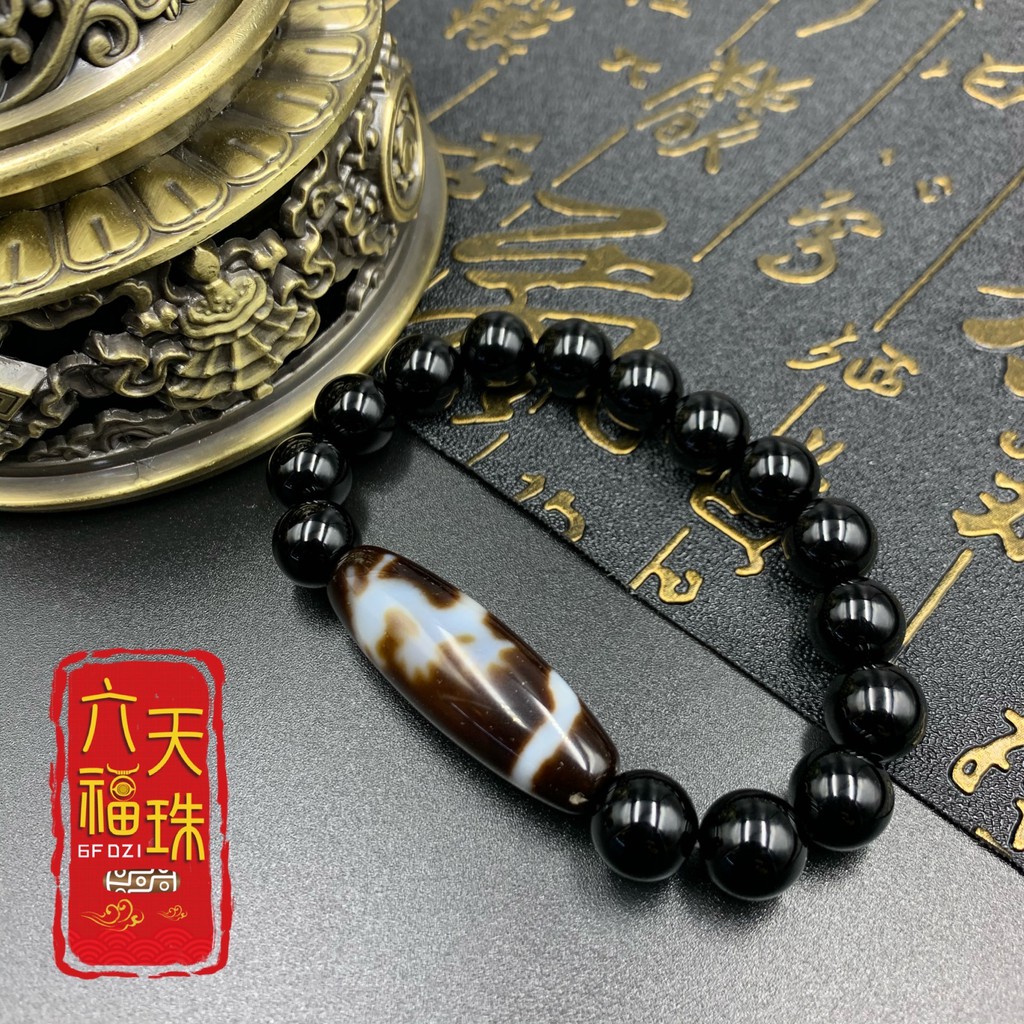 六福天珠6F Dzi 】五爪龙新天珠（单颗新天珠/黑玛瑙手串） | Shopee 