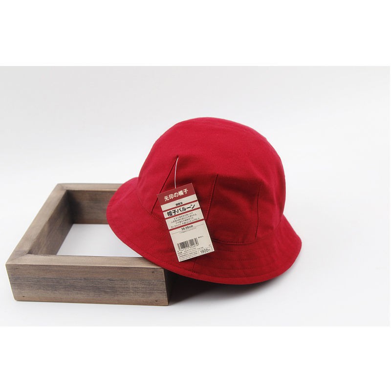Muji fisherman hat men and women Japanese wild basin hat MUJ cotton