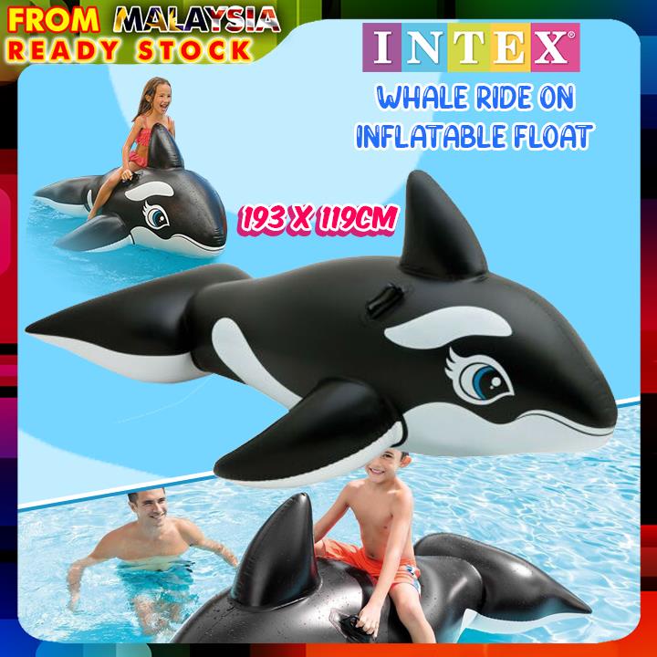 INTEX 58561 (NP35) Whale Ride-On Inflatable Toys Children Swimming ...
