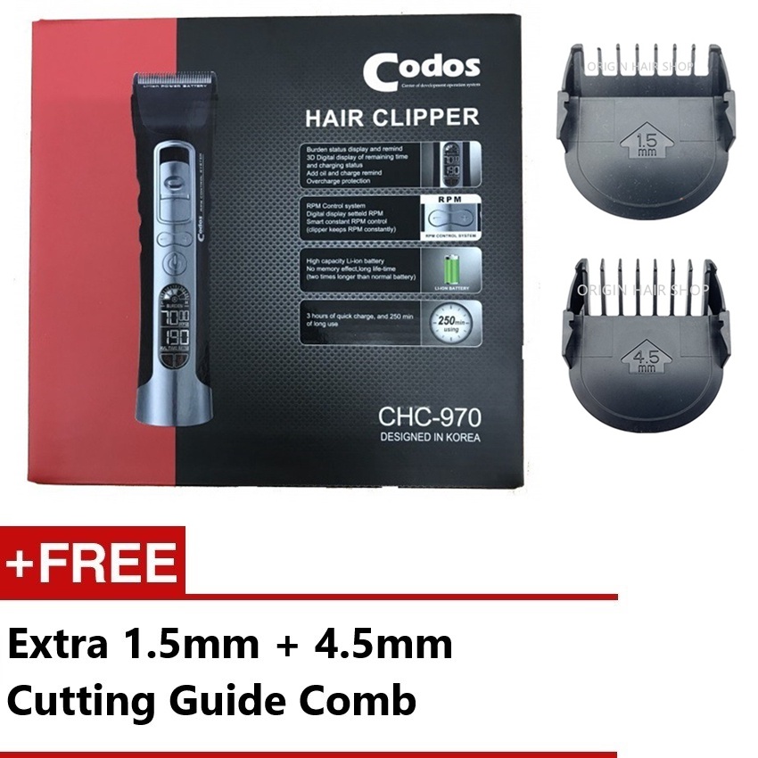 Codos Chc 970 Professional Lcd Cordless Hair Clipper Limited Edition