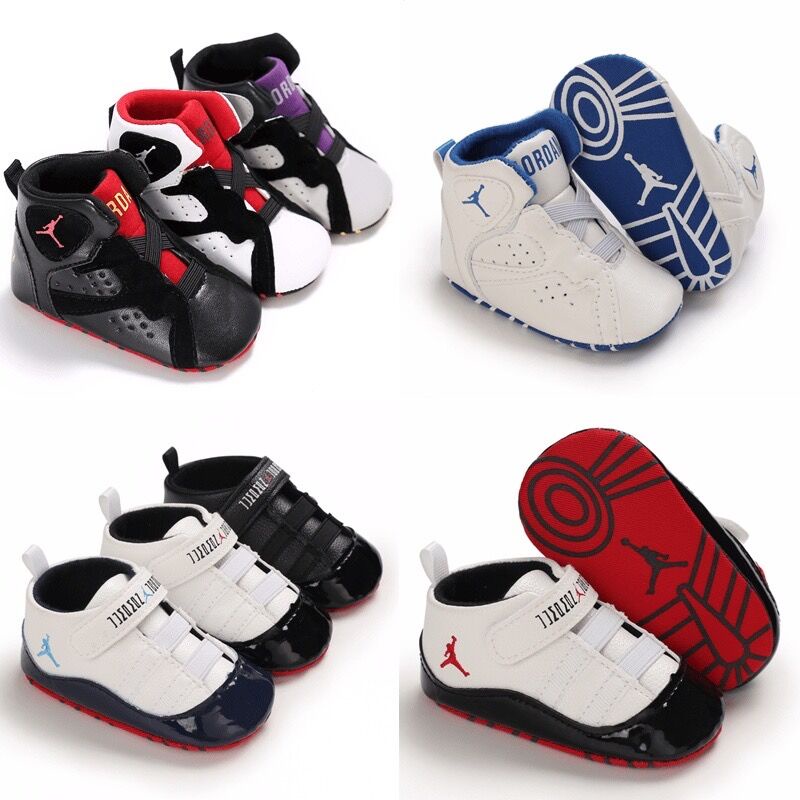 0 18 Months Newborn Baby Shoes Baby Basketball Jordan Sneakers Toddler Shoes Infant 1year Old Birthday Christening Shopee Malaysia